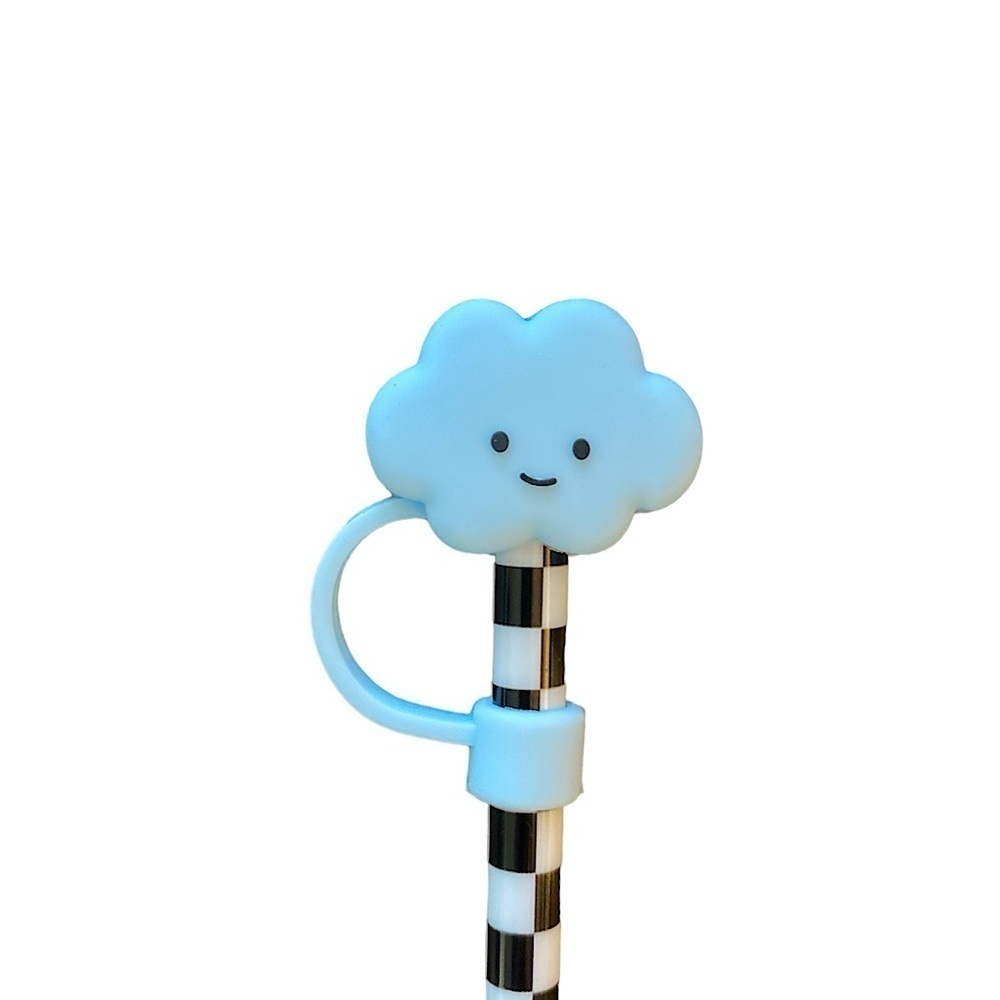 3/$10💥 Silicone Blue Cloud Straw Tip Cover/Topper